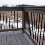 The metal balusters provide
 a great view, are safe, and 
do not require maintenance.